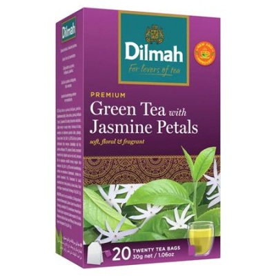 Zöld tea, 20x1,5g, DILMAH, jázmin