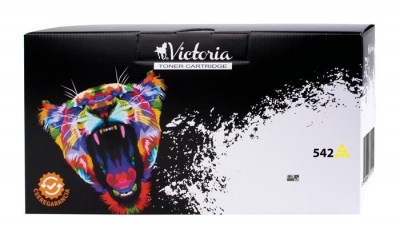 CB542A Lézertoner ColorLaserJet CM1300, CP1210 nyomtatókhoz, VICTORIA TECHNOLOGY 125A, sárga, 1,4k